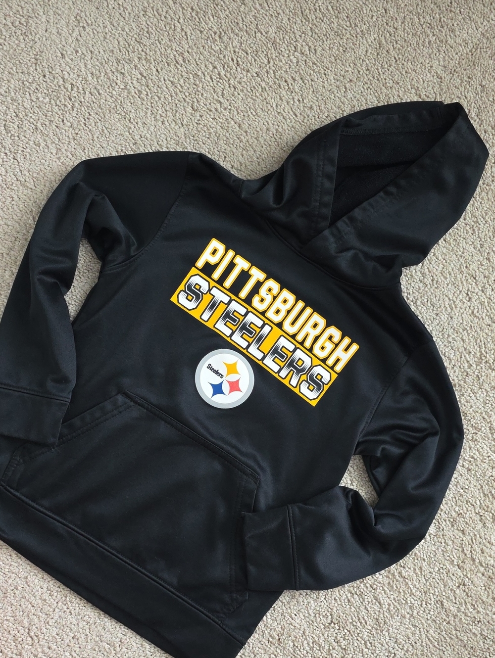 NFL Pittsburgh Steelers Black & Yellow Kids Hooded Pullover
